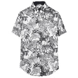 New 2021 luxury Men Classic Sketch jungle Leopard Fashion 50% Silk Casual Shirts Shirt high quality Pocket Short sleeves #A47
