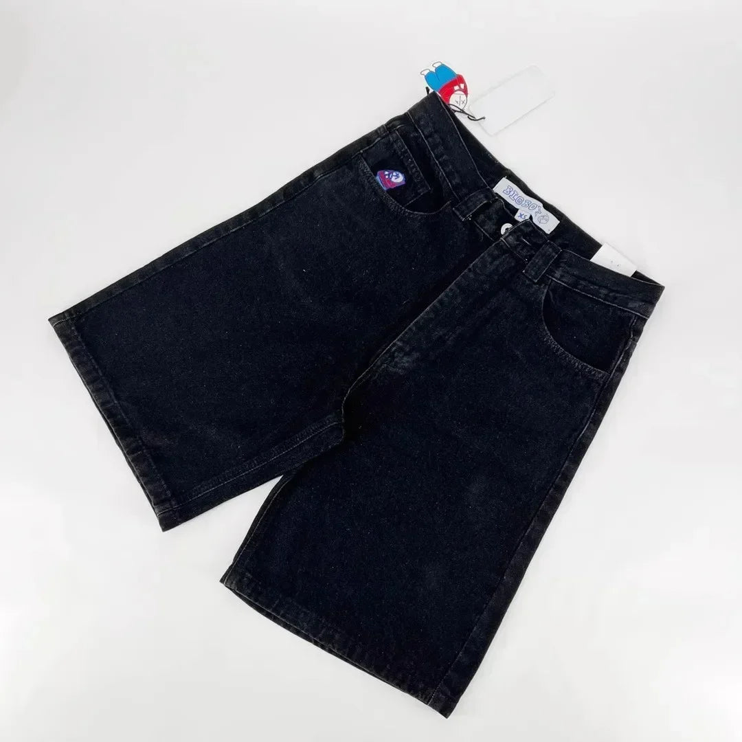hip hop polar big boy women shorts american street y2k embroidery cartoon streetwear casual pants skate short women clothing unique shorts style 5241
