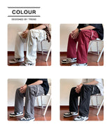 american retro straight leg cargo pants mens baggy casual outdoor gym trousers autumn thin tactical quick dry pantalones hombre unique cargo style 3421