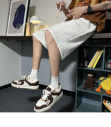 korean style niche casual shorts men summer workwear five point pants design trendy brand loose couple style retro sports pants unique shorts style 2152