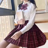 Japanese Korean Student Short Sleeve Sexy Jk Uniform Set High School Clothes Pleated Skirt Girl Seifuku Dress Cosplay Schoolgirl