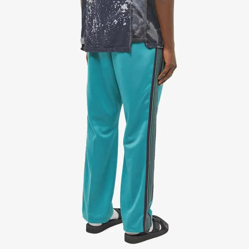 sea blue casual pants men woman loose comfortable side edge weaving stripe embroidery drawstring joggers sweatpants unique joggers style 5246