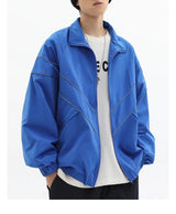 retro baseball bomber, cold season style, for men, fall streetwear outfit, oversized style, layered fashion, modern aesthetic