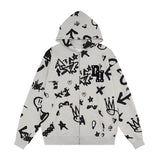 cyberpunk oversized shirt featuring rainbowtouches hoodies mens streetwear for men pattern printed hip hop high street coat cotton vintage superior quality black