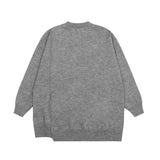 leather varsity streetwear knit with bold stitching, fall/winter pullover for urban outfits, men’s streetwear clothing piece 