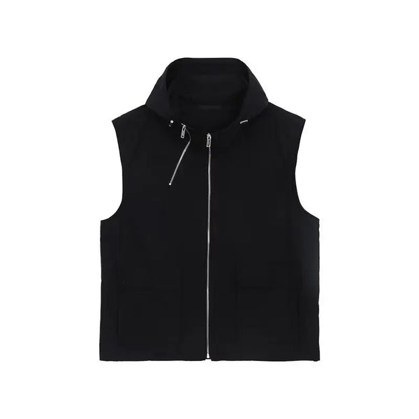 summer sleeveless set men women multi pocket hooded vest jogging cargo pant spring loose casual zipper two piece suit street unique cargo style 454