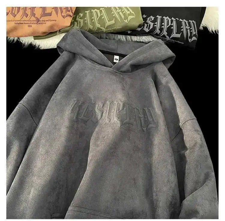 Autumn And Winter Coats For Men American Trendy Brand Loose Suede Swea
