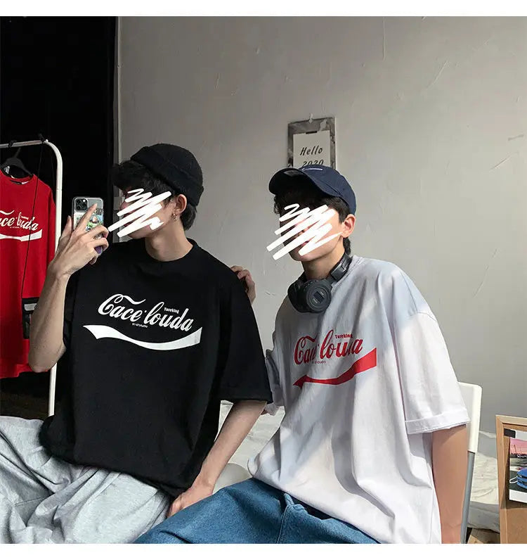 Vaporwave Tribal flame – Korean Summer Fashion Brand Printed Short Sleeved T Shirt Me