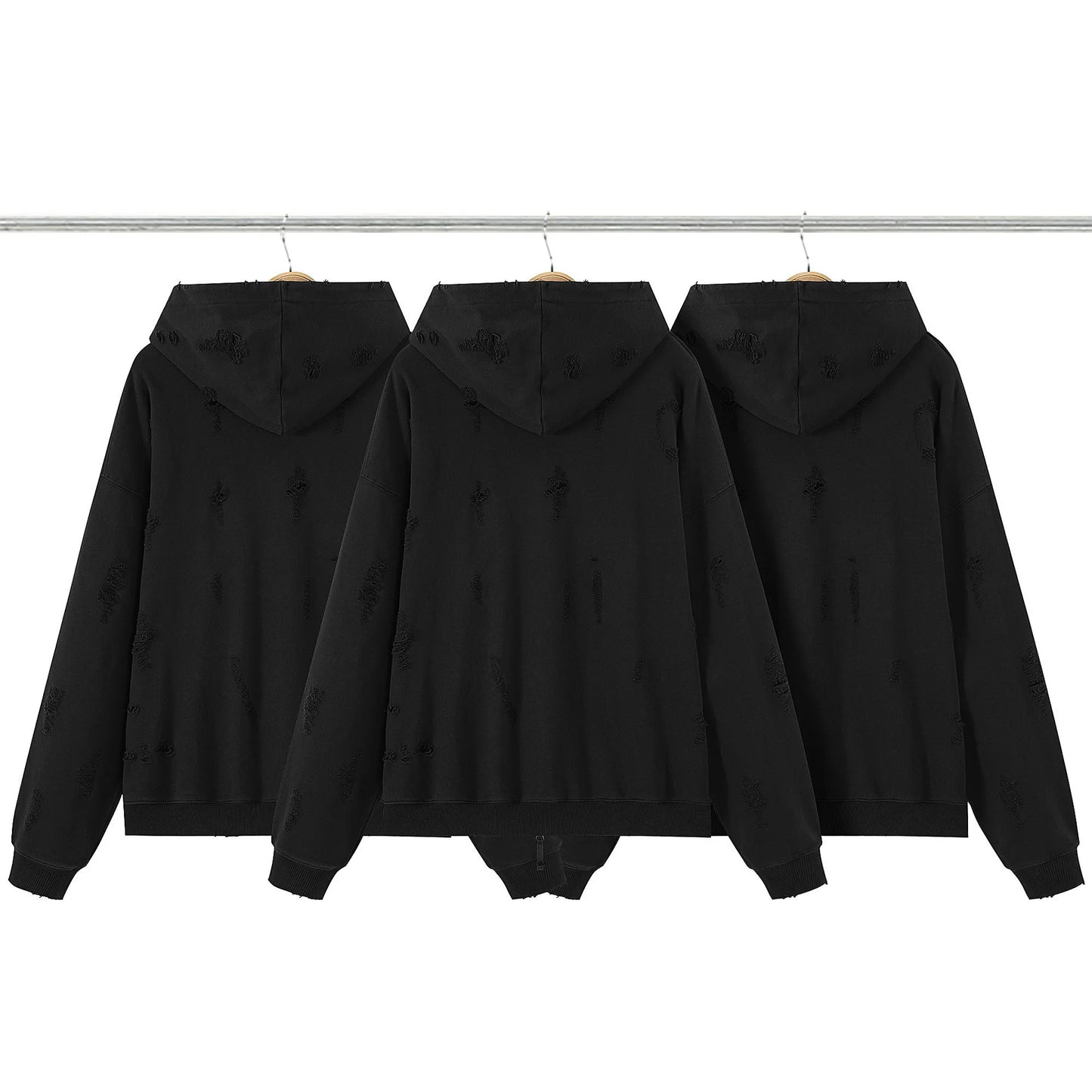 New 2023 Luxury Men Undermycar Wash Old Holes Gentleman Hoodies Hoody