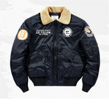 Oversized parka graffiti minimalist zip-up quilted