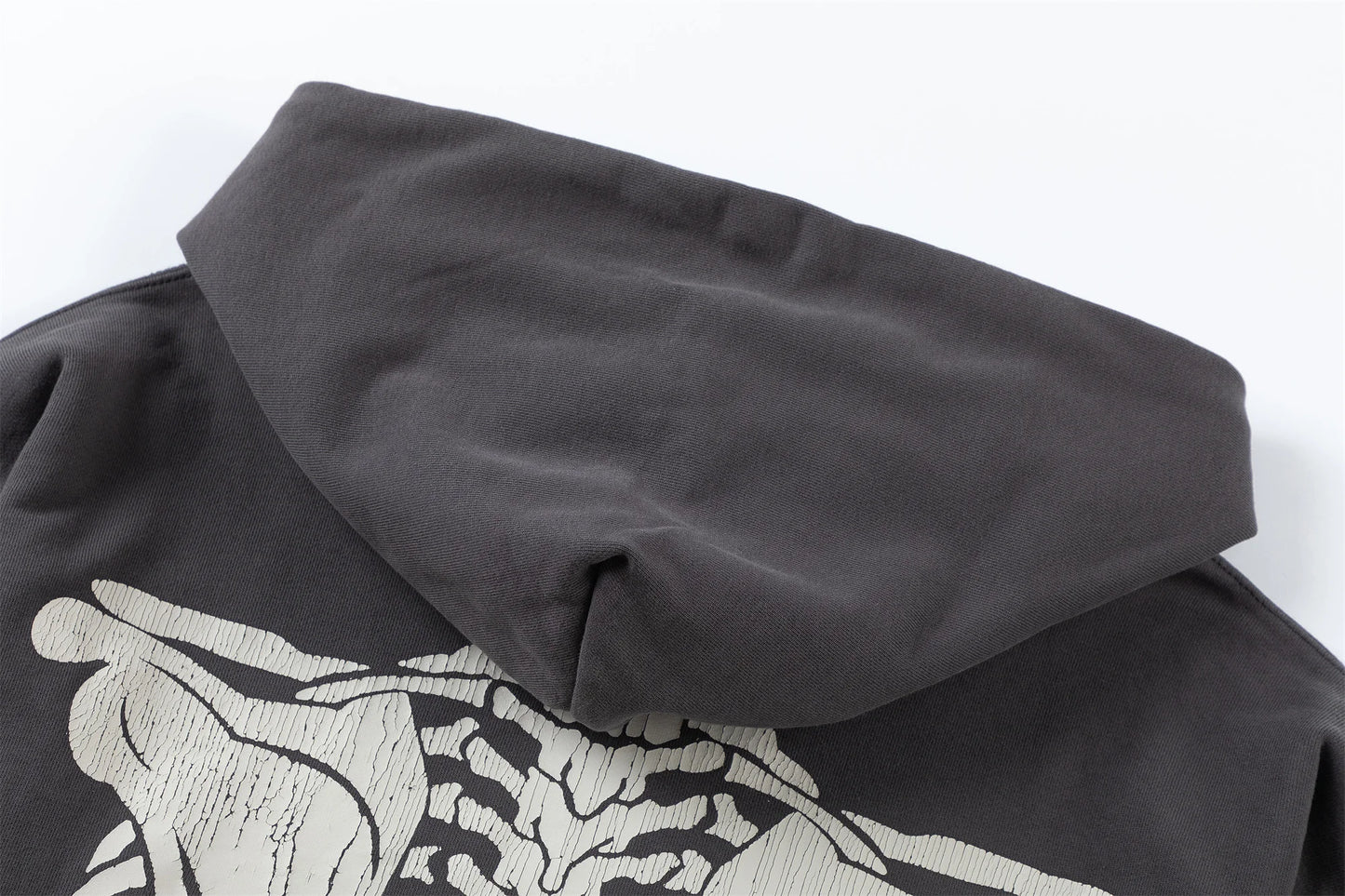 Hustler hoodie with money and power-inspired typography