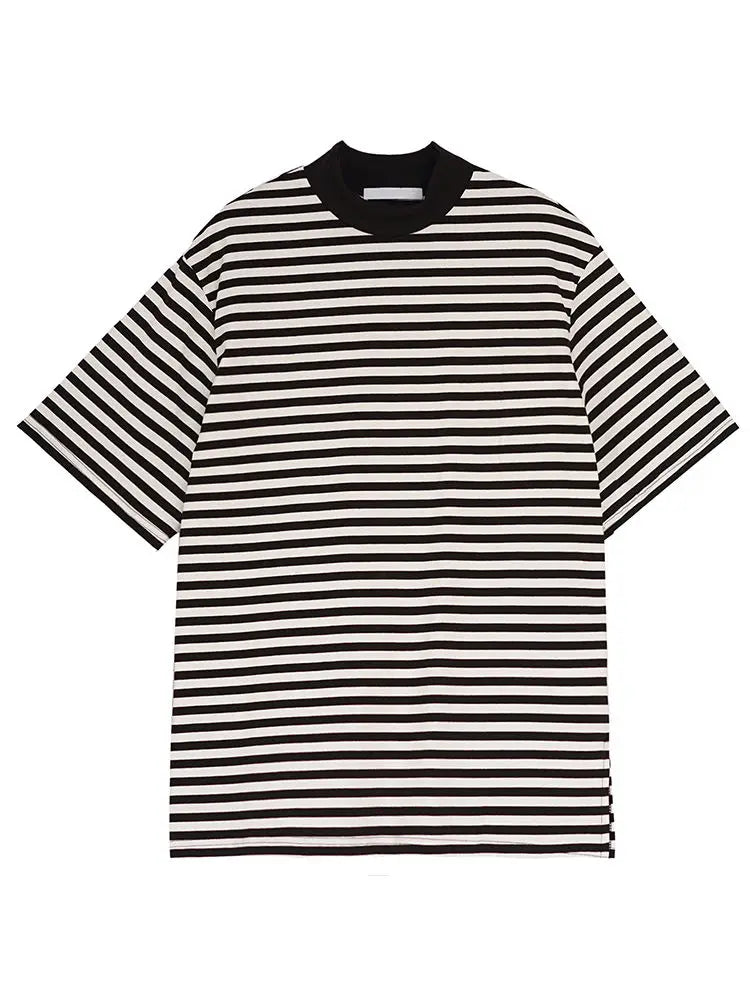 Cyberpunk Oversized shirt – Summer New Men Korean Style Loose Bottoming Shirt Black And