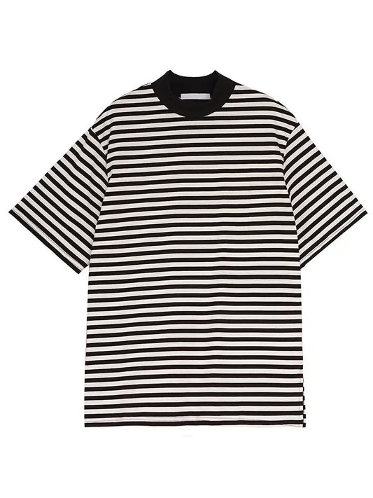 Cyberpunk Oversized shirt – Summer New Men Korean Style Loose Bottoming Shirt Black And