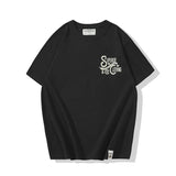 Gothic Crying angel – Vintage Amekaji Letter Printed T Shirt Men 2022 Spring Summe