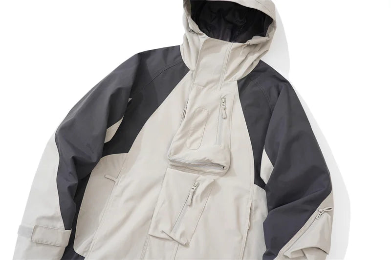 Undermycar 2023 Deconstructor Contrast Zipper Windbreaker Coat