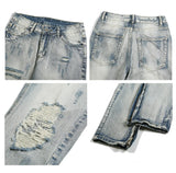 bottom zipper destroyed washed jeans skinny jeans ripped holes trousers men biker jeans fashion streetwear hip hop pants joggers unique joggers style 3020