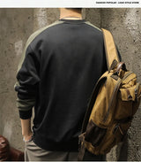 2025 Spring Letter Print New In Sweatshirt Mens Patchwork Long Sleeve