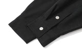Back Zipper Vibe Style Black Long Sleeve Shirts Jackets for Men Streetwear Y2k Baggy Ropa Hombre Camisas Oversized Loose Coat