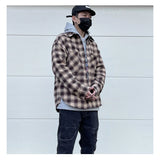 Mens Plaid Shirts New Fashion Single Breasted Hip Hop Loose Shirts Autumn Winter Casual Long Sleeve High Street Streetwear