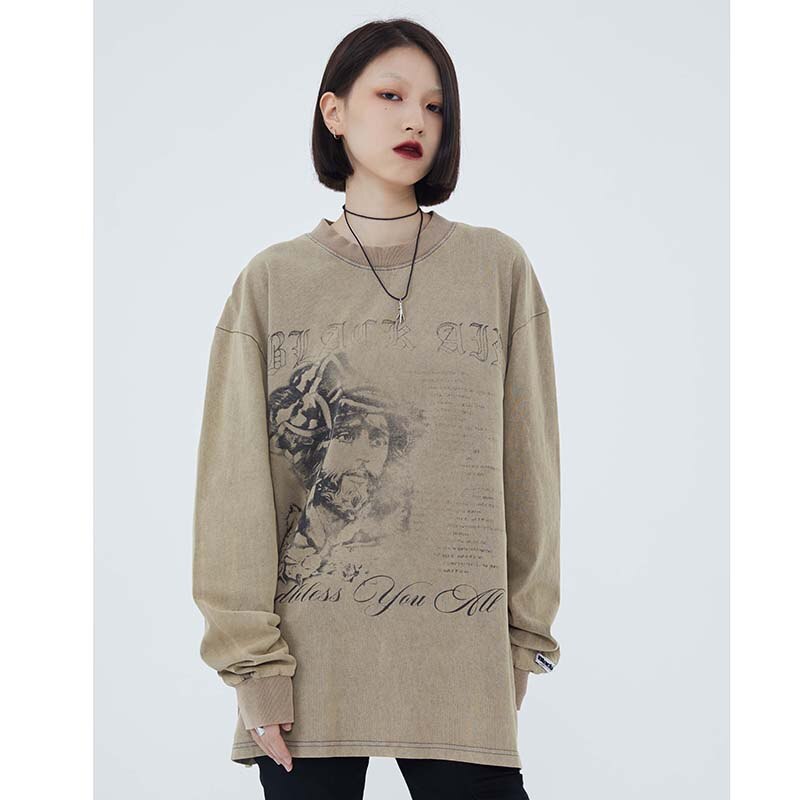 "Retro Rose" Unisex Men Women Streetwear Graphic Sweatshirt Daulet Apparel