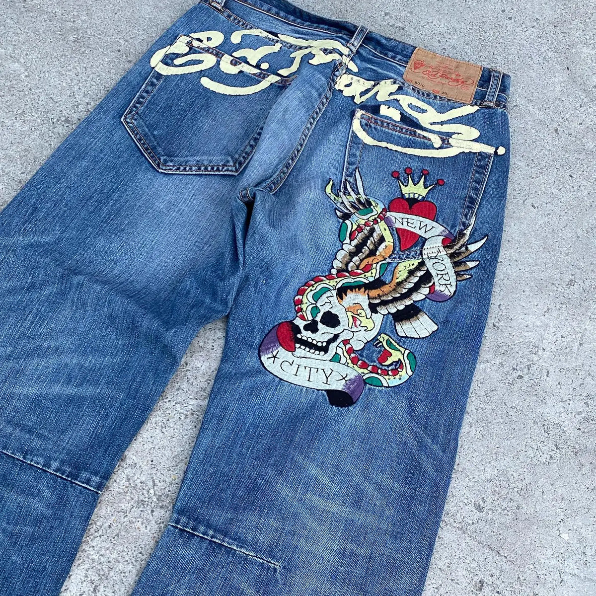 gothic hip hop skull embroidery jeans for men casual y2k high waist wide leg baggy jeans retro straight denim pants streetwear denim street jeans