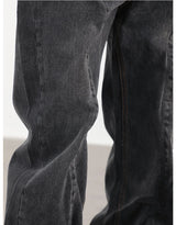 contorted fold design denim jean pants men straight biker jeans trousers 2023 fashion motorcycle unisex hip hop pants y2k pants unique jeans style 4184