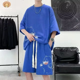Trapwear Graphic tee – Summer Man Tracksuit Japan Cartoon Streetwear Hip Hop Rock C