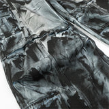 vintage dirty tie dye baggy jeans men multi pocket loose white straight jeans trousers luxury designer oversized denim pant unique jeans style 2939