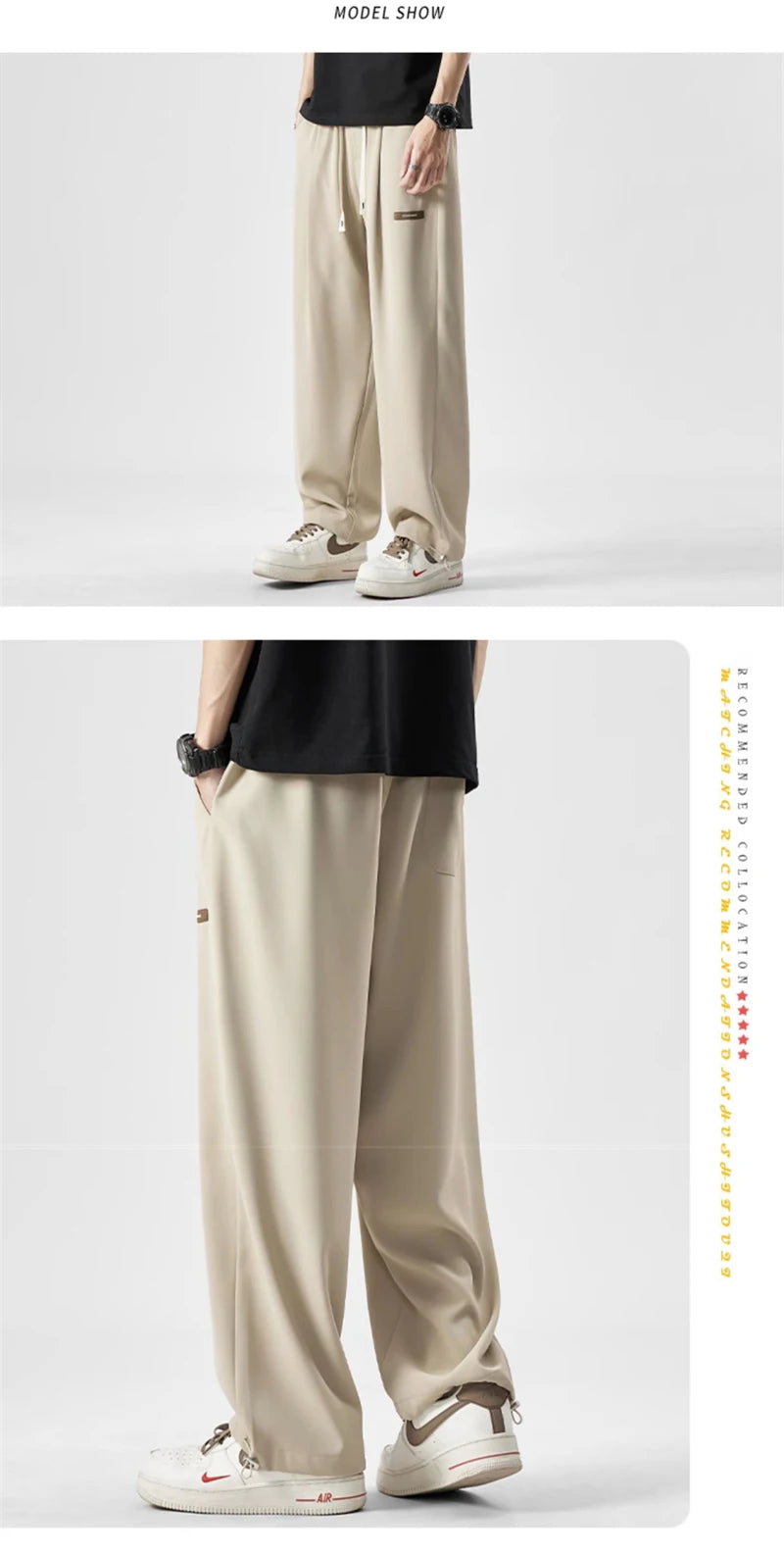 2024 new y2k straight gym pants mens korean fashion sportswear drawstring wide leg sweatpants casual baggy vintage trousers unique joggers style 3349