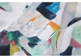 High Street Abstract Colorblock Painting Hawaiian Shirts for Men Autumn Trendy Lapel Single Breasted Long Sleeve Shirt Oversized