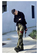 hip hop pants retro cargo straight pants mens patchwork side zipper harajuku streetwear joggers men casual loose cotton trousers unique joggers style 1909