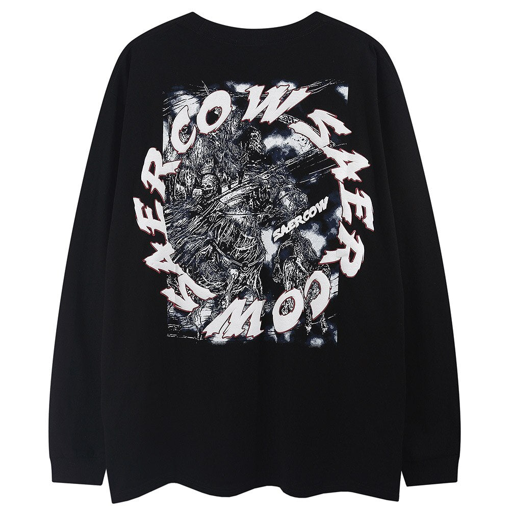 "Hidden Blade" Unisex Men Women Streetwear Graphic Sweatshirt Daulet Apparel