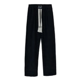 2024 spring and summer mens trousers loose casual fashionable trendy street solid color comfortable drawstring straight pants unique default style 3463