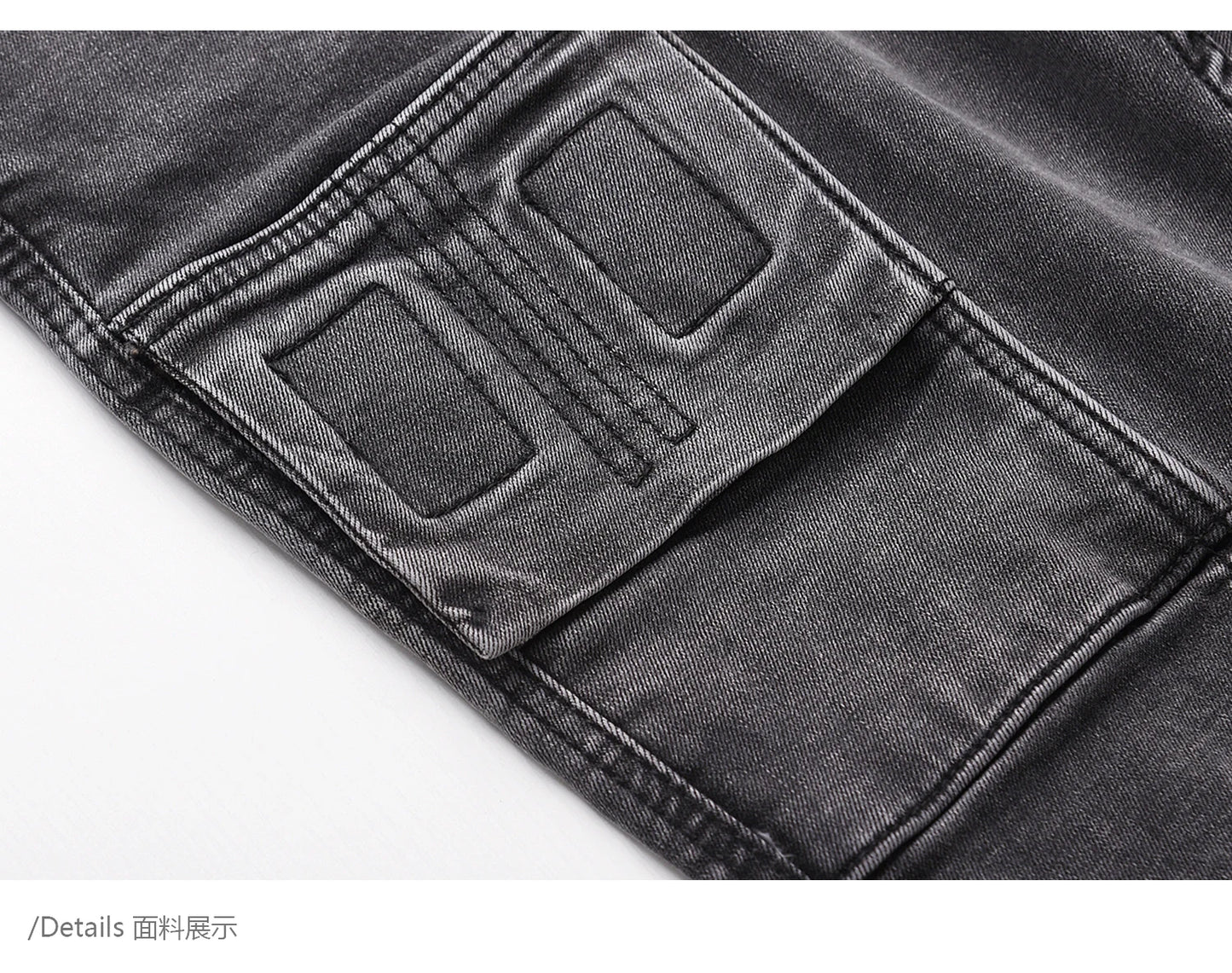 side pocket denim retro jeans mens biker zipper jean trousers hip hop fashion high street slim fit pants joggers y2k men s jeans unique joggers style 2949