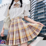 Jk Uniforms Gyaru School Uniform for Girl Student Pleated Skirt Uniform Set Women Short Sleeve Bow Tie Seifuku Japanese Style