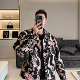 leather varsity coat, fall fit essential - comfortable cotton fit with bold prints