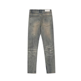bottom zipper destroyed jeans skinny jeans ripped slim men biker jeans fashion graffiti printed streetwear hip hop pants joggers unique joggers style 658