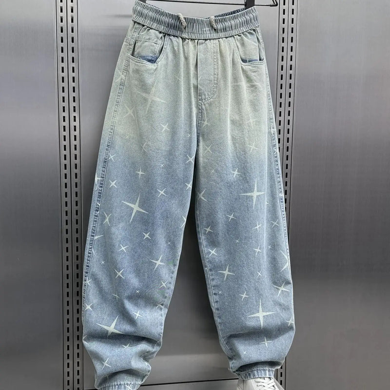 y2k men baggy pants drawstring hip hop baggy harem japanese korean streetwear harajuku casual hip hop jeans men trousers unique jeans style 1646
