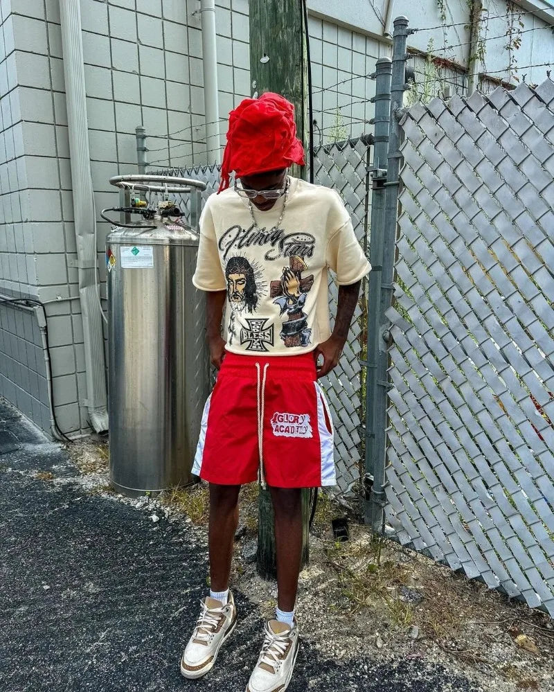 Skatercore Oversized shirt – Trendy Brand Fashion Versatile Loose Half Sleeved Top Men Y2