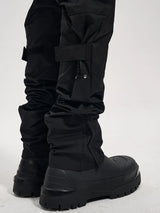fashion zipper open waist pants with side pockets cargo pants trousers streetwear hip hop military casual pants joggers men relaxed fit joggers