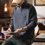 Men Autumn Winter 500G Double Sided Velvet American Retro Fashion Stre