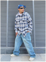 fashion loose streetwear denim jeans pants unisex casual side pocket wide legs jean trousers hip hop joggers mens baggy jeans unique joggers style 1773