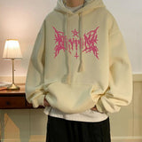 American Goth Printed Mens Pullover Hoodies Hip Hop Fashion Oversized