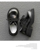 High Street Big Toe Leather Designer Shoes Men Women Streetwear Fashion Hip Hop Vintage Lightweight Casual Increase Derby Shoes