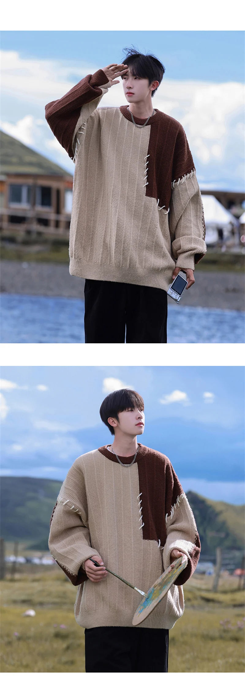 unisex flame knitwear, statement piece, trendy streetwear apparel for men and women