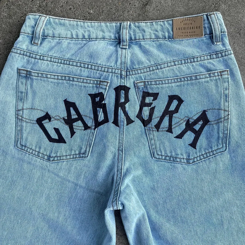 harajuku japanese anime style streetwear y2k jeans for men wide trouser graphic new women high waist jeans wide leg jeans pants unique jeans style 5009