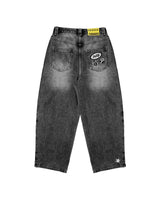 harajuku project womens low rise blue straight 2024 new wide leg pants denim jeans y2k mens vintage baggy trousers streetwear unique jeans style 4860