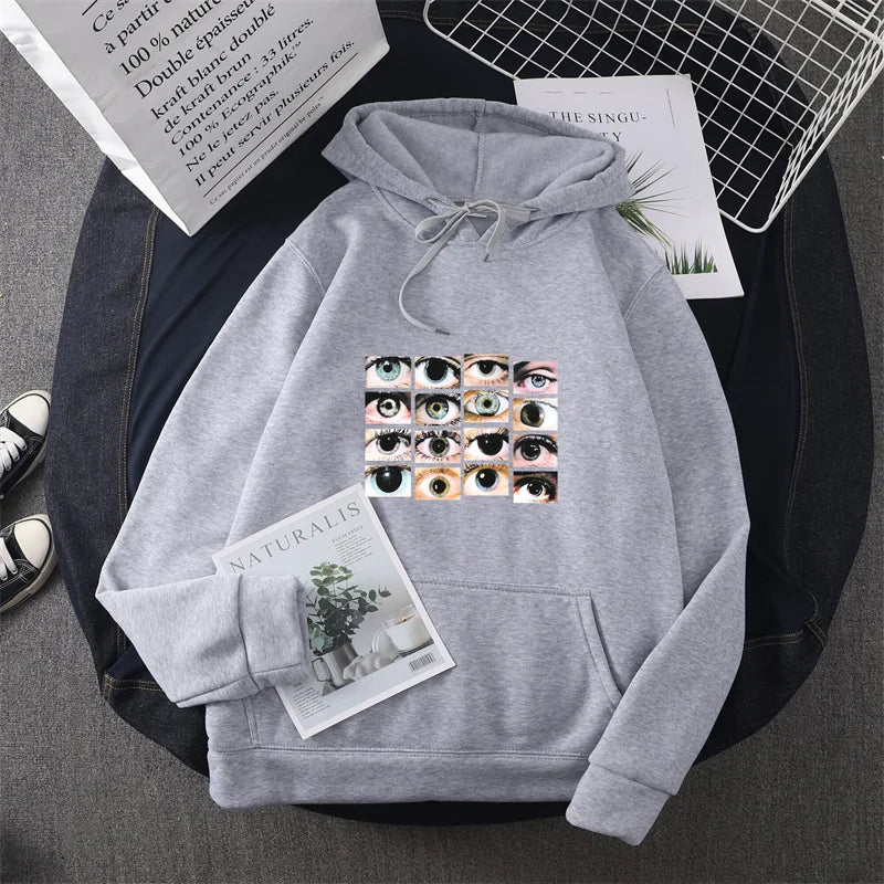 2022 Mens Hip Hop Street Style Hoodie Eye Print Harajuku Sweatshirt Fa