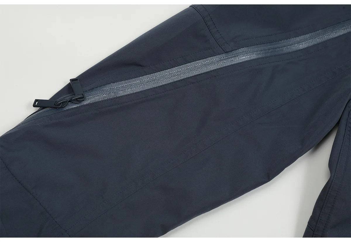 New 2023 Mens Blue Undermycar Armor zipper Parkas Windproof hooded Jacket Tatting Multiple pockets outdoor Wear size 1 2 3 #464