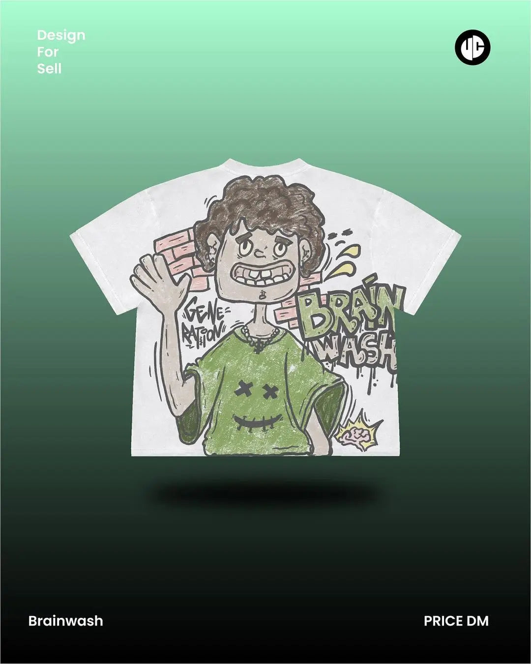 Harajuku Pastel Print Tee – Kawaii Bear Sparkle Cloud Design
